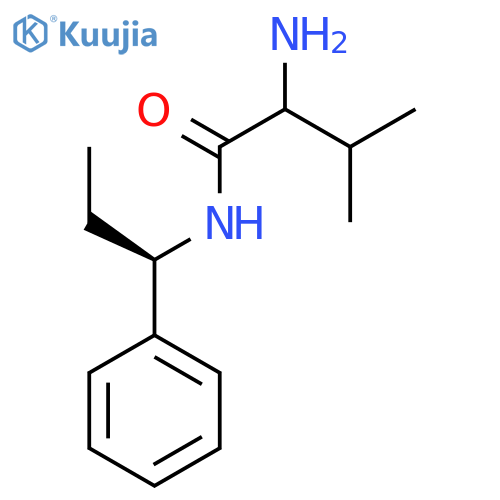 2-amino-3-methyl-N-[(1R)-1-phenylpropyl]butanamide structure