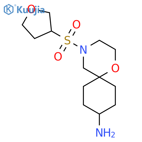 (6r,9r)-4-(oxolane-3-sulfonyl)-1-oxa-4-azaspiro5.5undecan-9-amine structure