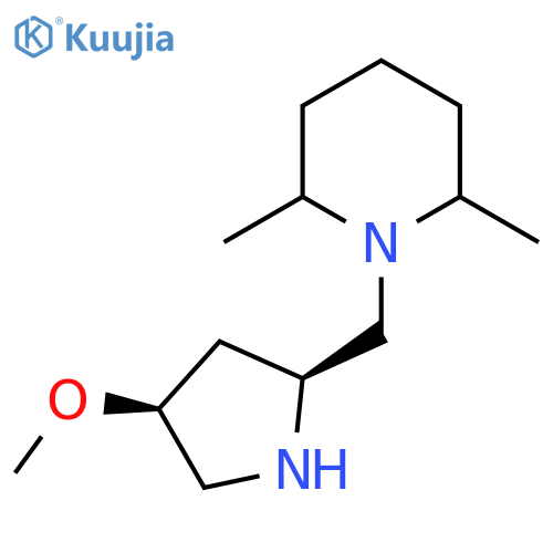 1-{[(2S,4S)-4-methoxypyrrolidin-2-yl]methyl}-2,6-dimethylpiperidine structure
