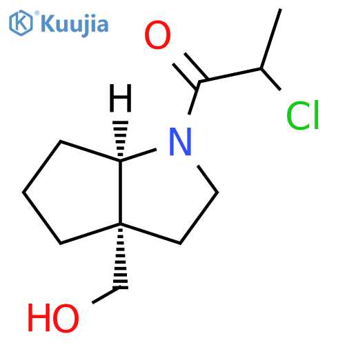 1-Propanone, 2-chloro-1-[(3aS,6aR)-hexahydro-3a-(hydroxymethyl)cyclopenta[b]pyrrol-1(2H)-yl]- structure