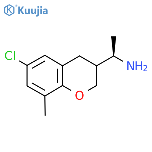 (1R)-1-(6-chloro-8-methyl-3,4-dihydro-2H-1-benzopyran-3-yl)ethan-1-amine structure