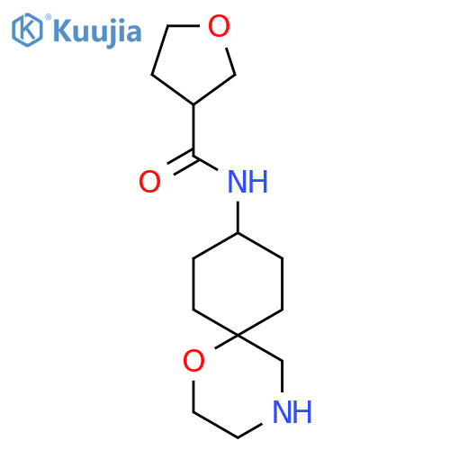 N-(6r,9r)-1-oxa-4-azaspiro5.5undecan-9-yloxolane-3-carboxamide structure