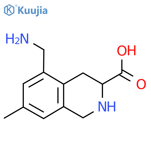5-(aminomethyl)-7-methyl-1,2,3,4-tetrahydroisoquinoline-3-carboxylic acid structure