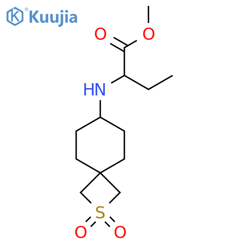 Methyl 2-({2,2-dioxo-2lambda6-thiaspiro[3.5]nonan-7-yl}amino)butanoate structure