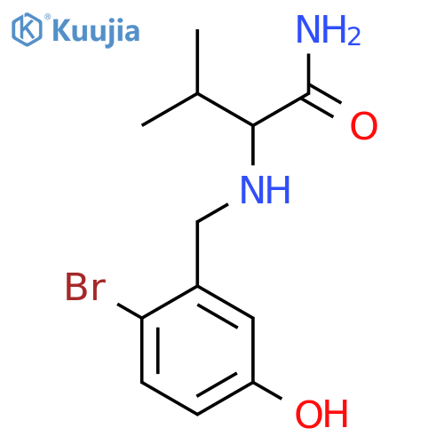 2-{(2-bromo-5-hydroxyphenyl)methylamino}-3-methylbutanamide structure