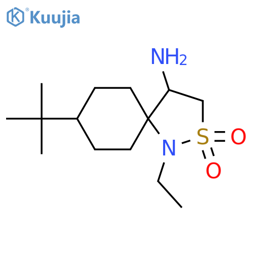 4-amino-8-tert-butyl-1-ethyl-2lambda6-thia-1-azaspiro4.5decane-2,2-dione structure