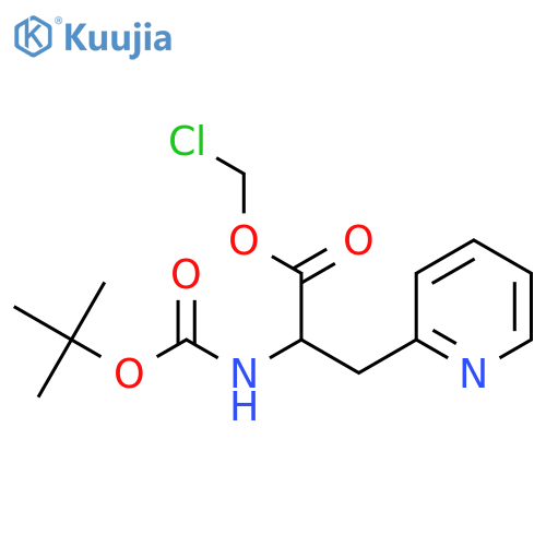 2-Pyridinepropanoic acid, α-[[(1,1-dimethylethoxy)carbonyl]amino]-, chloromethyl ester structure