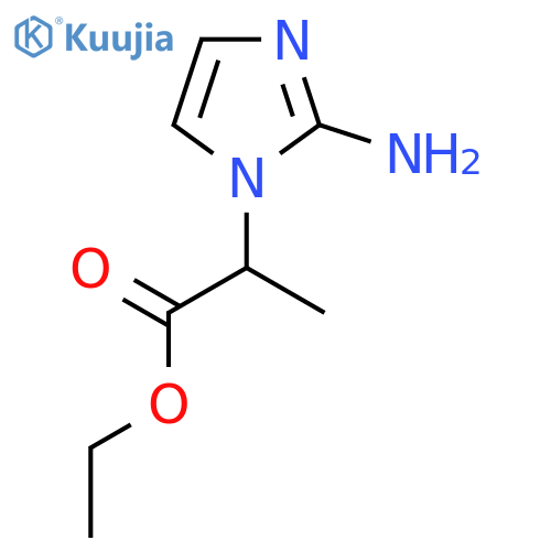ethyl 2-(2-amino-1H-imidazol-1-yl)propanoate structure