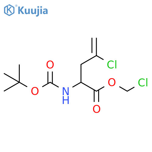 4-Pentenoic acid, 4-chloro-2-[[(1,1-dimethylethoxy)carbonyl]amino]-, chloromethyl ester structure