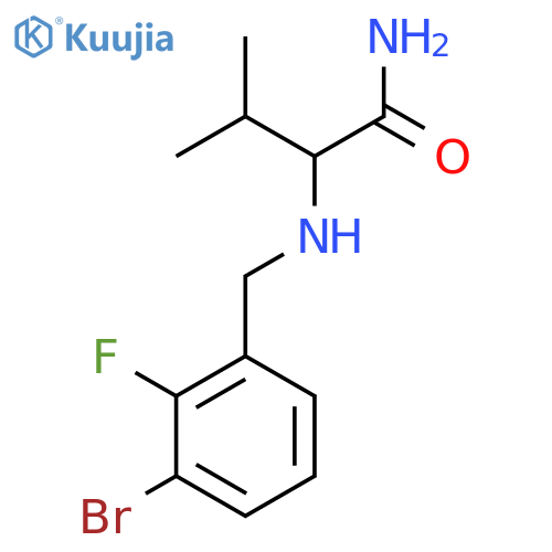 2-{(3-bromo-2-fluorophenyl)methylamino}-3-methylbutanamide structure