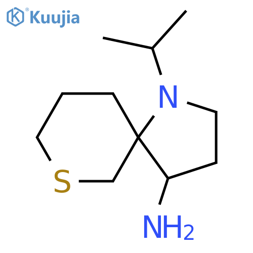 7-Thia-1-azaspiro[4.5]decan-4-amine, 1-(1-methylethyl)- structure