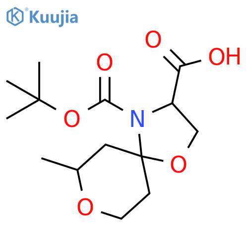 1,8-Dioxa-4-azaspiro[4.5]decane-3,4-dicarboxylic acid, 7-methyl-, 4-(1,1-dimethylethyl) ester structure