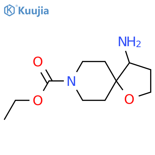 Ethyl 4-amino-1-oxa-8-azaspiro[4.5]decane-8-carboxylate structure