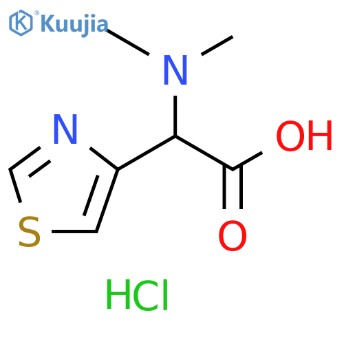 2-(dimethylamino)-2-(1,3-thiazol-4-yl)acetic acid hydrochloride structure
