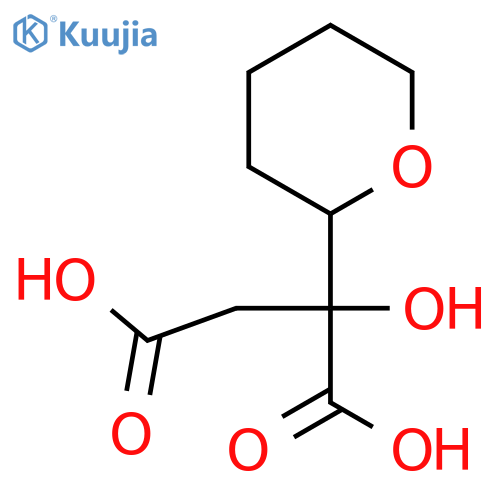 2-hydroxy-2-(oxan-2-yl)butanedioic acid structure