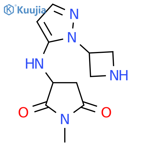3-{1-(azetidin-3-yl)-1H-pyrazol-5-ylamino}-1-methylpyrrolidine-2,5-dione structure