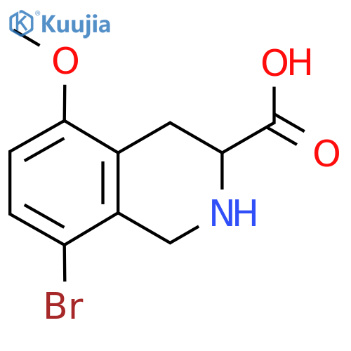 8-bromo-5-methoxy-1,2,3,4-tetrahydroisoquinoline-3-carboxylic acid structure