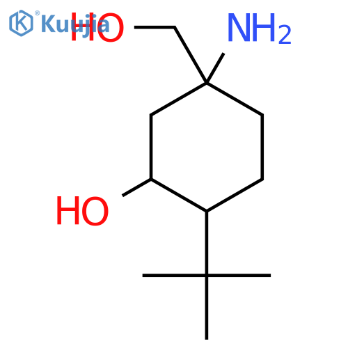 5-Amino-2-tert-butyl-5-(hydroxymethyl)cyclohexan-1-ol structure