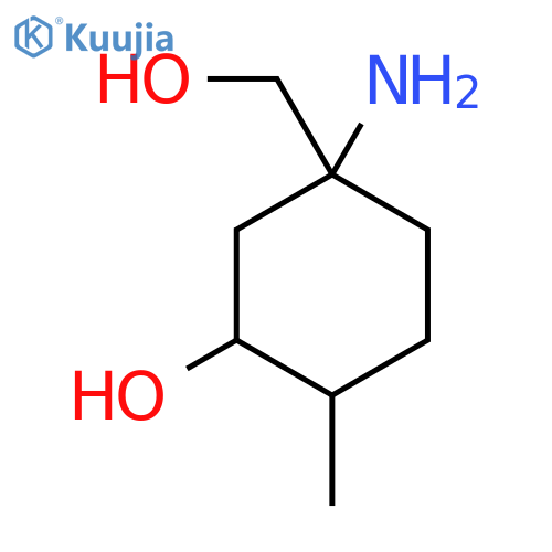 5-Amino-5-(hydroxymethyl)-2-methylcyclohexan-1-ol structure