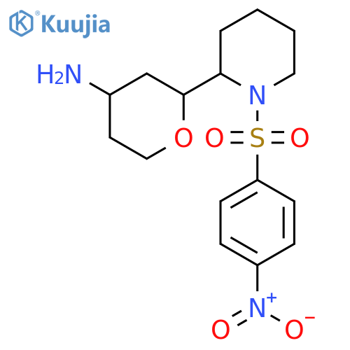 2-[1-(4-Nitrobenzenesulfonyl)piperidin-2-yl]oxan-4-amine structure