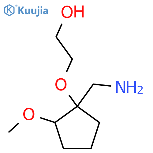 2-{1-(aminomethyl)-2-methoxycyclopentyloxy}ethan-1-ol structure