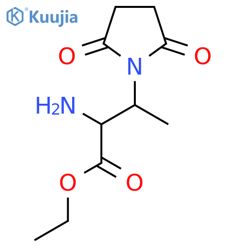 ethyl 2-amino-3-(2,5-dioxopyrrolidin-1-yl)butanoate structure