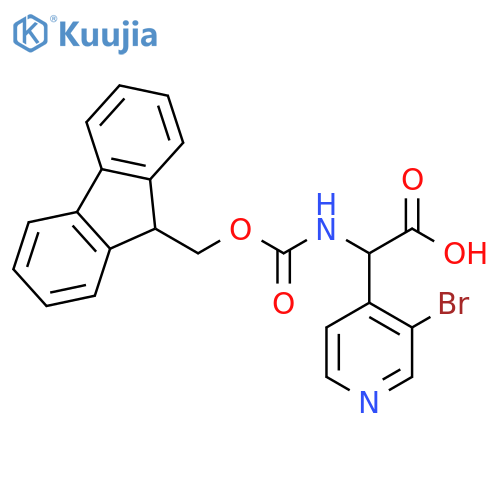 4-Pyridineacetic acid, 3-bromo-α-[[(9H-fluoren-9-ylmethoxy)carbonyl]amino]- structure