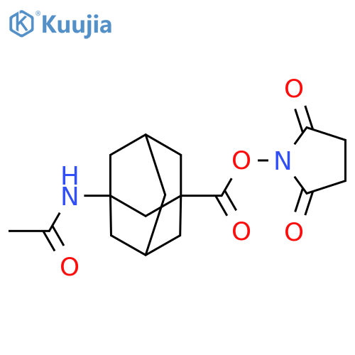2,5-dioxopyrrolidin-1-yl-3-acetamidoadamantane-1-carboxylate structure