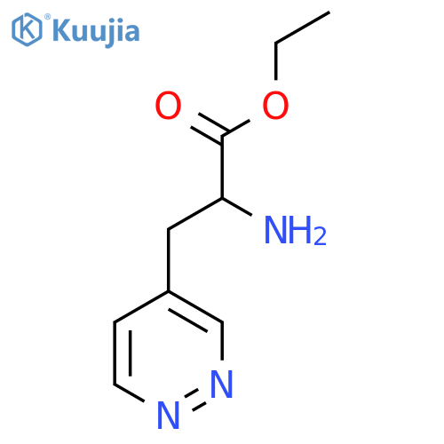 Ethyl 2-amino-3-(pyridazin-4-yl)propanoate structure