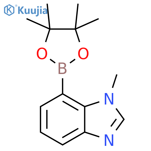 1-methyl-7-(tetramethyl-1,3,2-dioxaborolan-2-yl)-1H-1,3-benzodiazole structure