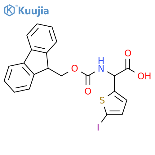 2-Thiopheneacetic acid, α-[[(9H-fluoren-9-ylmethoxy)carbonyl]amino]-5-iodo- structure