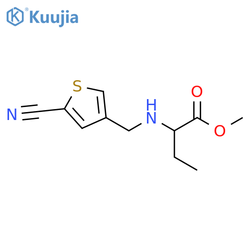Butanoic acid, 2-[[(5-cyano-3-thienyl)methyl]amino]-, methyl ester structure