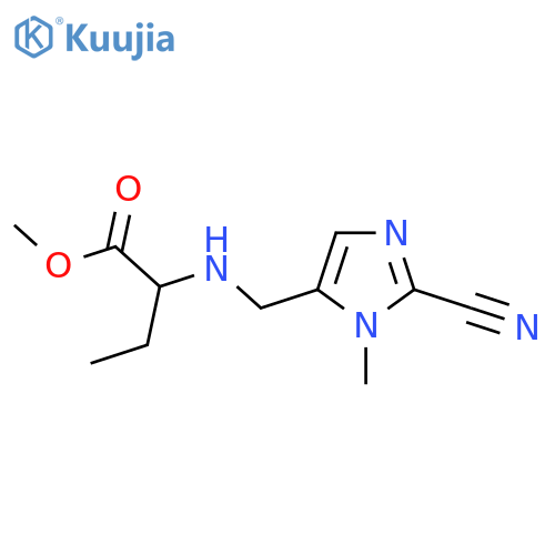 methyl 2-{[(2-cyano-1-methyl-1H-imidazol-5-yl)methyl]amino}butanoate structure