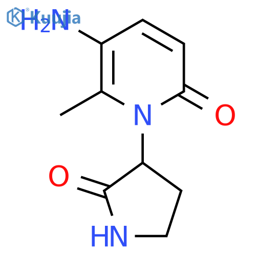 5-amino-6-methyl-1-(2-oxopyrrolidin-3-yl)-1,2-dihydropyridin-2-one structure