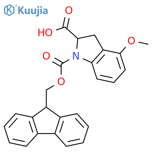 1H-Indole-1,2-dicarboxylic acid, 2,3-dihydro-4-methoxy-, 1-(9H-fluoren-9-ylmethyl) ester structure