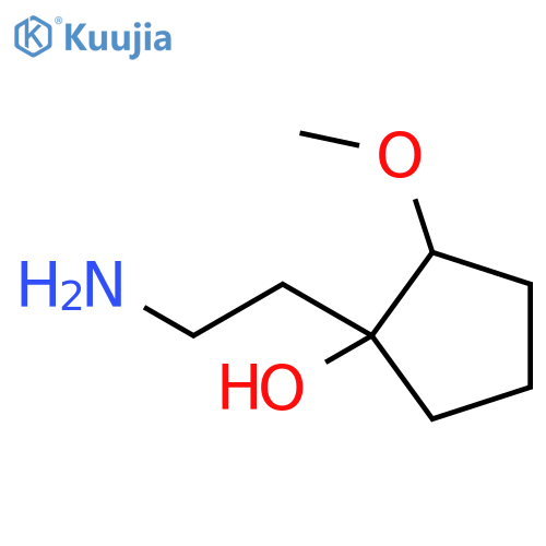 Cyclopentanol, 1-(2-aminoethyl)-2-methoxy- structure