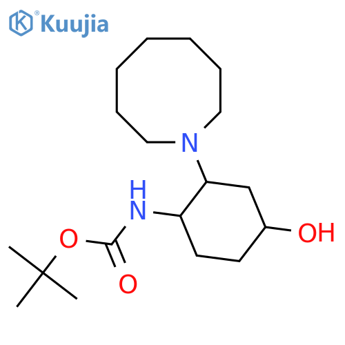 tert-butyl N-[2-(azocan-1-yl)-4-hydroxycyclohexyl]carbamate structure