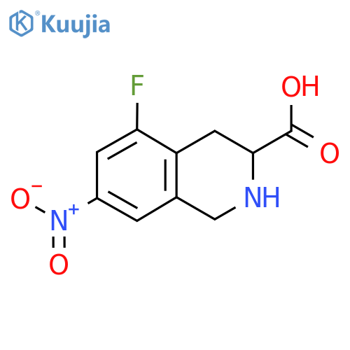 5-fluoro-7-nitro-1,2,3,4-tetrahydroisoquinoline-3-carboxylic acid structure
