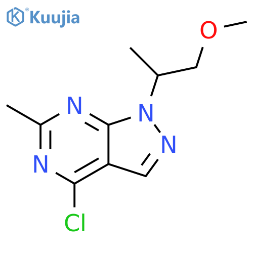 1H-Pyrazolo[3,4-d]pyrimidine, 4-chloro-1-(2-methoxy-1-methylethyl)-6-methyl- structure