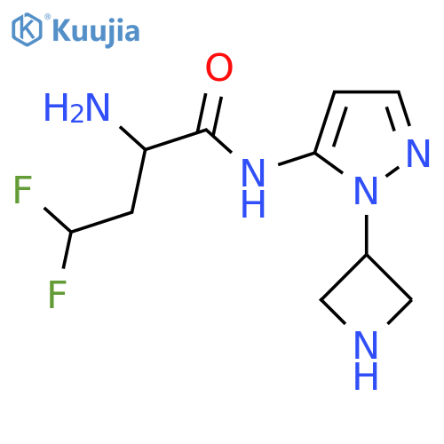 2-amino-N-1-(azetidin-3-yl)-1H-pyrazol-5-yl-4,4-difluorobutanamide structure