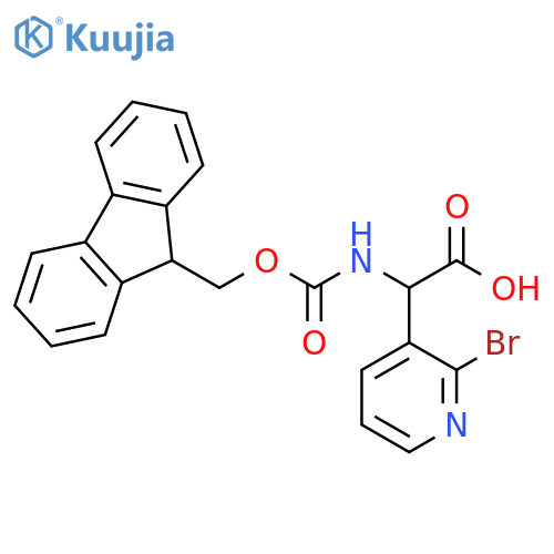 3-Pyridineacetic acid, 2-bromo-α-[[(9H-fluoren-9-ylmethoxy)carbonyl]amino]- structure