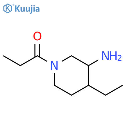1-Propanone, 1-(3-amino-4-ethyl-1-piperidinyl)- structure