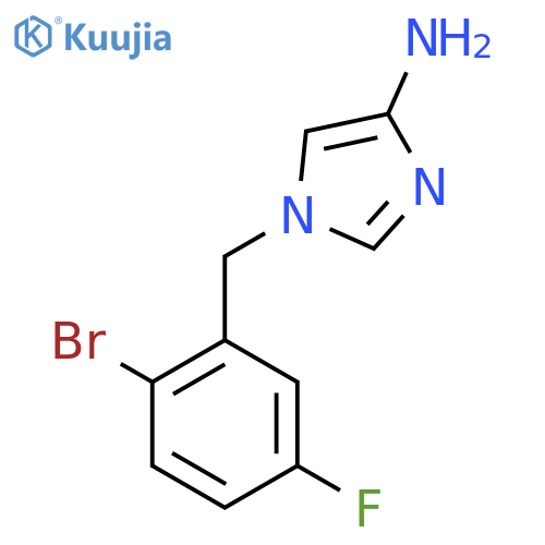 1-[(2-bromo-5-fluorophenyl)methyl]-1H-imidazol-4-amine structure