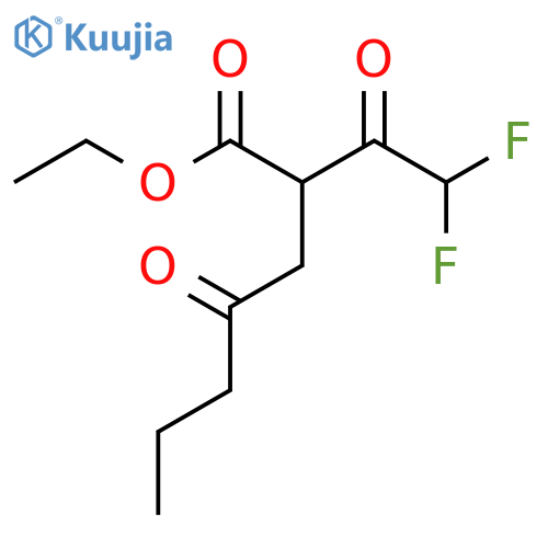 ethyl 2-(2,2-difluoroacetyl)-4-oxoheptanoate structure