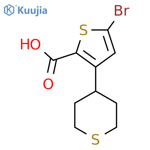5-Bromo-3-(thian-4-yl)thiophene-2-carboxylic acid structure