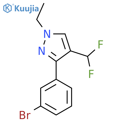 3-(3-bromophenyl)-4-(difluoromethyl)-1-ethyl-1H-pyrazole structure