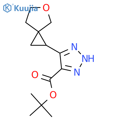 tert-butyl 5-{5-oxaspiro[2.4]heptan-1-yl}-1H-1,2,3-triazole-4-carboxylate structure