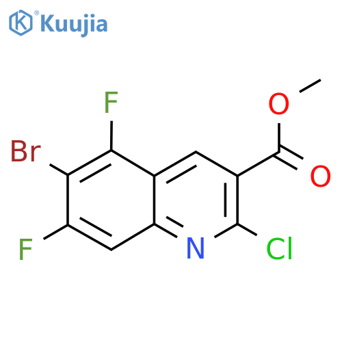 Methyl 6-bromo-2-chloro-5,7-difluoroquinoline-3-carboxylate structure