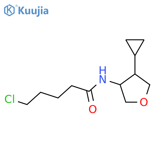 5-chloro-N-(4-cyclopropyloxolan-3-yl)pentanamide structure
