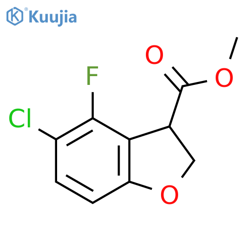 Methyl 5-chloro-4-fluoro-2,3-dihydro-1-benzofuran-3-carboxylate structure